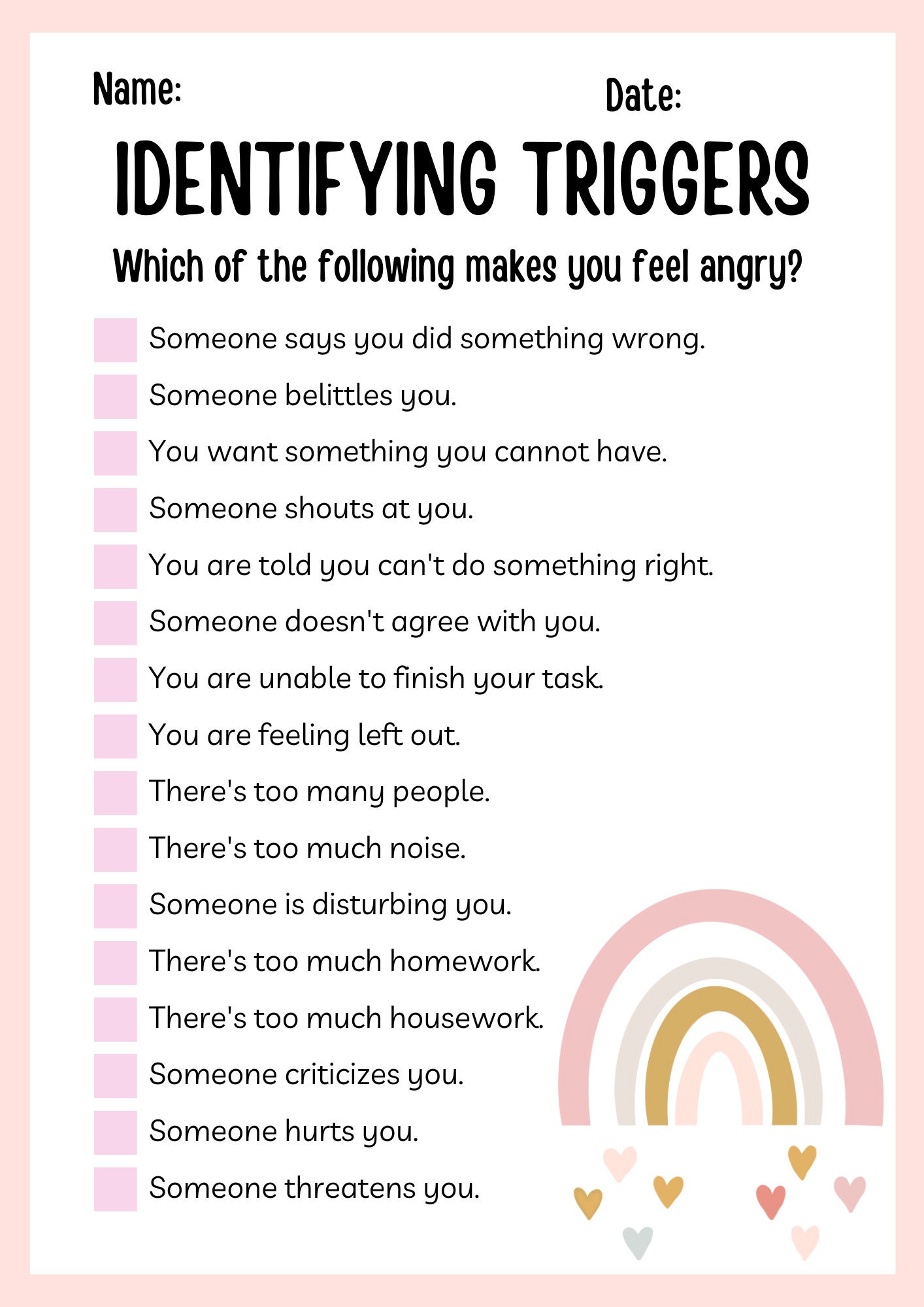 Anger Management Worksheets: Kids Coping Skills, Trigger ... Anger management worksheets: kids coping skills, trigger ...