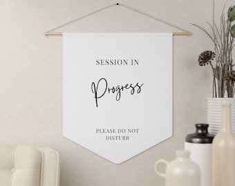 Session in Progress Hangable Signs Therapy Office Decor, Counseling Office Signs, Social Work, Psychology, Mental Health Print