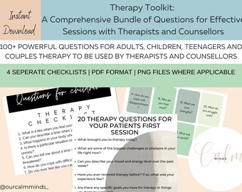 Therapy Checklists MEGA Bundle: Children, Teens, Couples (PDF)