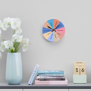 Colorful Emotions Acrylic Wall Clock: Modern Home Decor