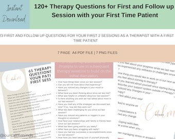 Therapy Questions: First Session Conversation Starters (PDF/PNG)