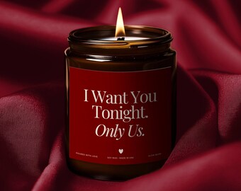 Vela romántica de regalo para él o ella, vela para una noche de pareja, te quiero esta noche, solo nosotros dos, regalo de aniversario, vela para crear ambiente en una cita romántica.