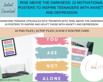 positive word art poster for teenagers, posters for anxious teens, gift for teen, teen positive room decor, teens inspirational quote print