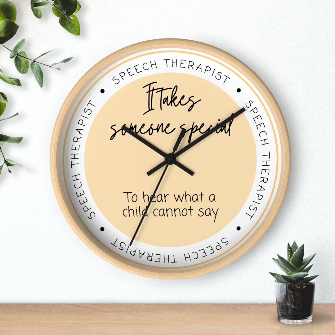 SPEECH THERAPIST Wall Clock, Therapist Office Decor, Counselor Office