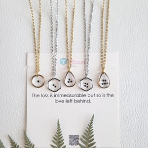 Forget Me Not Seed Necklace, Two Seeds Loss, Three Seeds Pregnancy Loss, Miscarriage Keepsake, Baby Loss Gift, Gift for Grief, Seed of loss