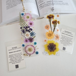 Customized Bookmark, Pressed Flower Bookmark Personalized, Laminated ...