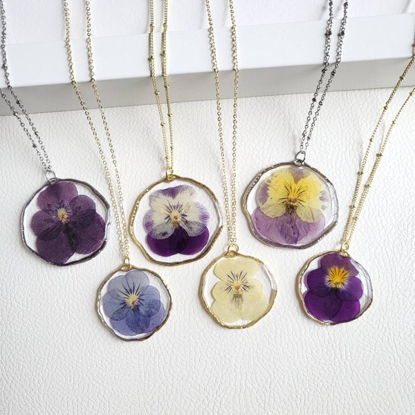 Pansy Jewelry Etsy