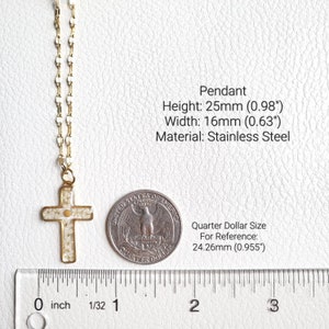 Senapsfröhalsband, korshalsband för kvinnor, unik present till henne, kristen smyckespresent, konfirmationspresent, julklapp, mors dag-present bild 10