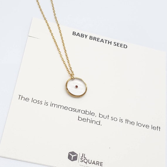 Baby Breath Necklace Baby Breath Seed Necklace Seed of Loss Etsy