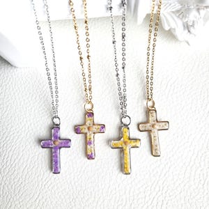 Mustard Seed Necklace, Cross Necklace Women Unique Gift for Her, Christian Jewelry Gift, Confirmation Gift, Christmas Gift, Mothers Day Gift