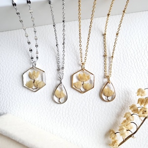 Lily of the valley Necklace, Birthday Gift for Her, Mothers Day Gift for Mom, Unique Christmas Gift for Women, Wedding Gift for Bridesmaid