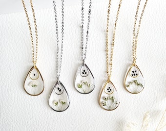Miscarriage Gift, Miscarriage Necklace, Forget Me Not and Baby Breath Necklace, Pregnancy Loss Gift for Grief, Miscarriage Keepsake Handmade