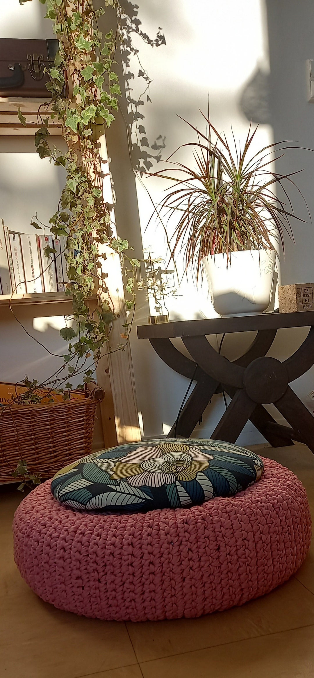 Pouf in Used Car Tire Pnouf Handmade Pouf Made in France Etsy