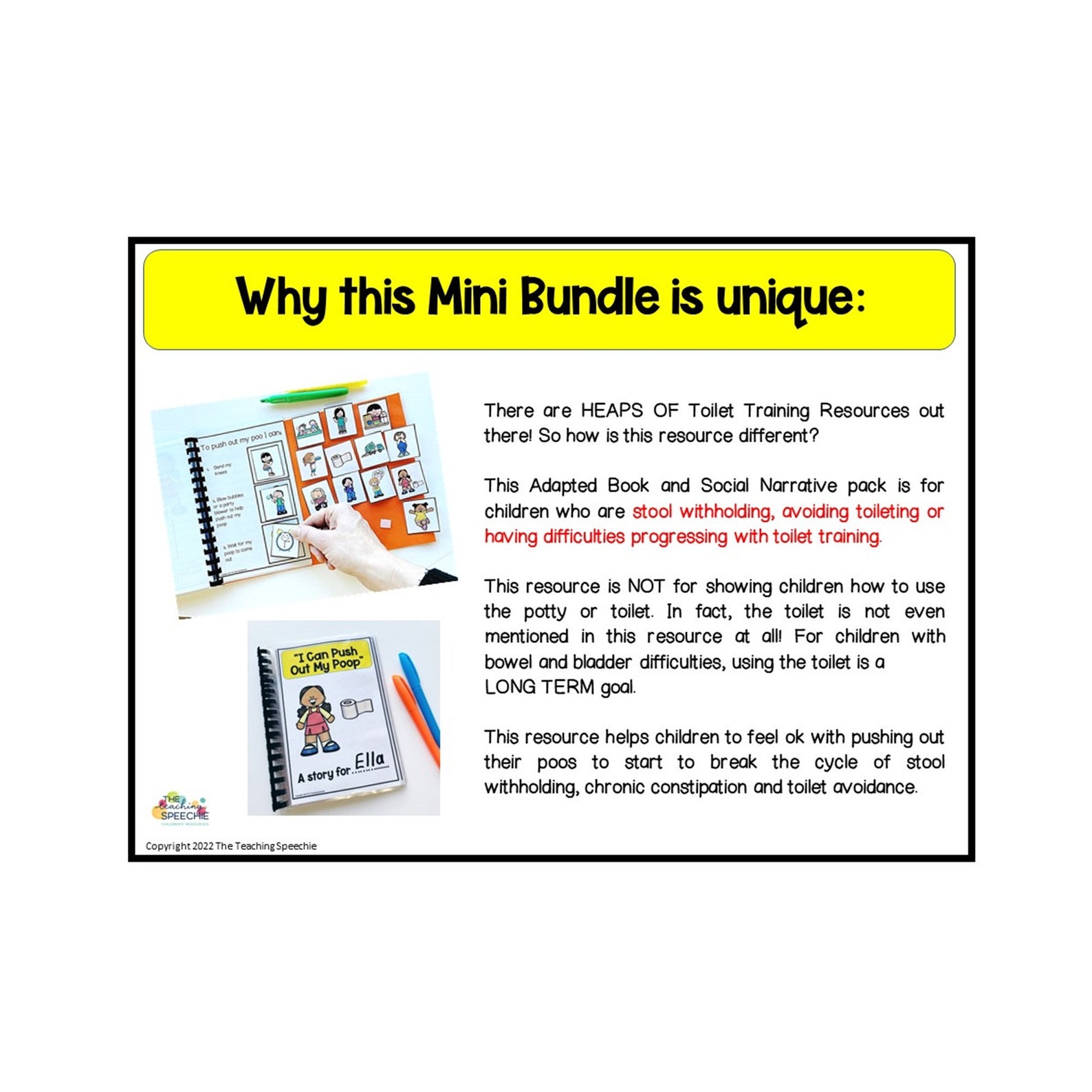 Stool Withholding and Encopresis Social Story Bundle, Adapted Book