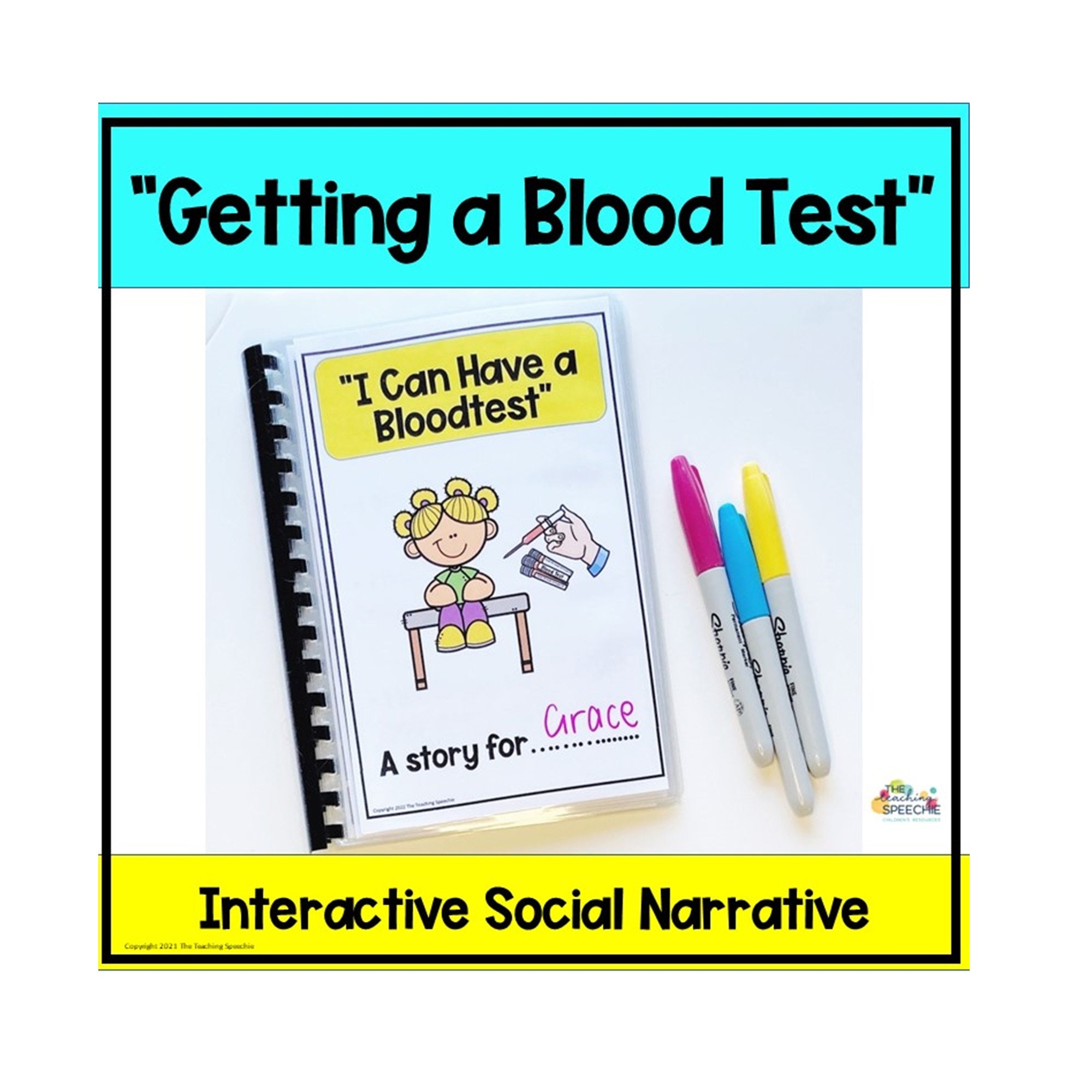 Getting a Blood Test Social Story, Autism Printable Social Story, Life Skills, Hygiene, Health, Doctor's Visit Social Story, Special Ed