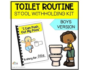 Stool Withholding and Encopresis Social Story, Childhood Constipation Resource, Special Education, Printable Social Story, Life Skills