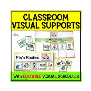 Visual Classroom Schedules, Visual Supports, Daily and Weekly Schedule, Special Education First-Then, Special Education, Autism Visuals