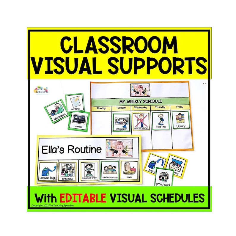 Visual Classroom Schedules, Visual Supports, Daily and Weekly Schedule