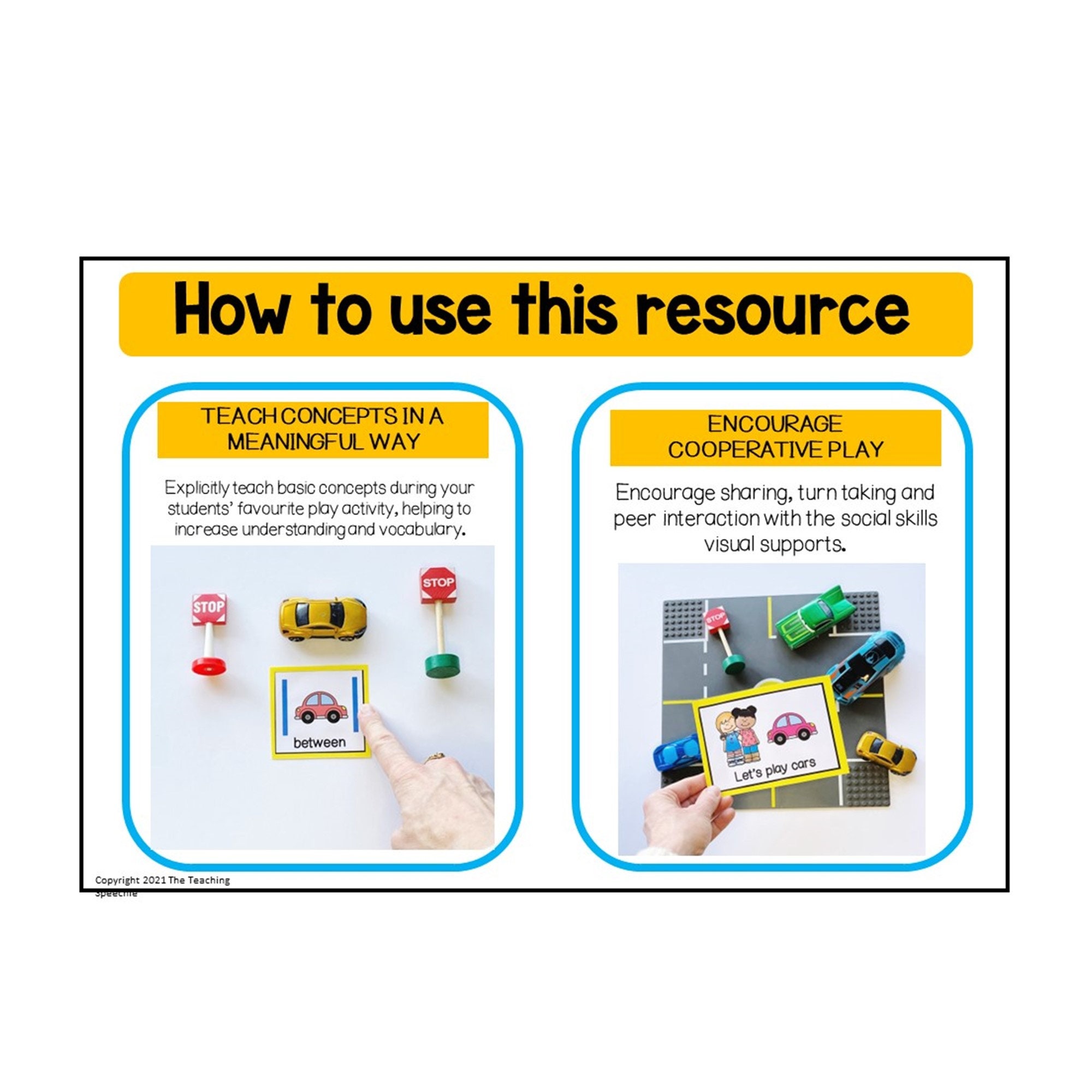 Play Skills Cars & Vehicles Visual Supports for Special Education, Play ...