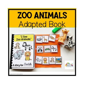 Zoo Animals Interactive Adapted Book, Zoo Theme Printables, Zoo Animals theme, Autism Adapted Book, Interactive Book, Early Reading