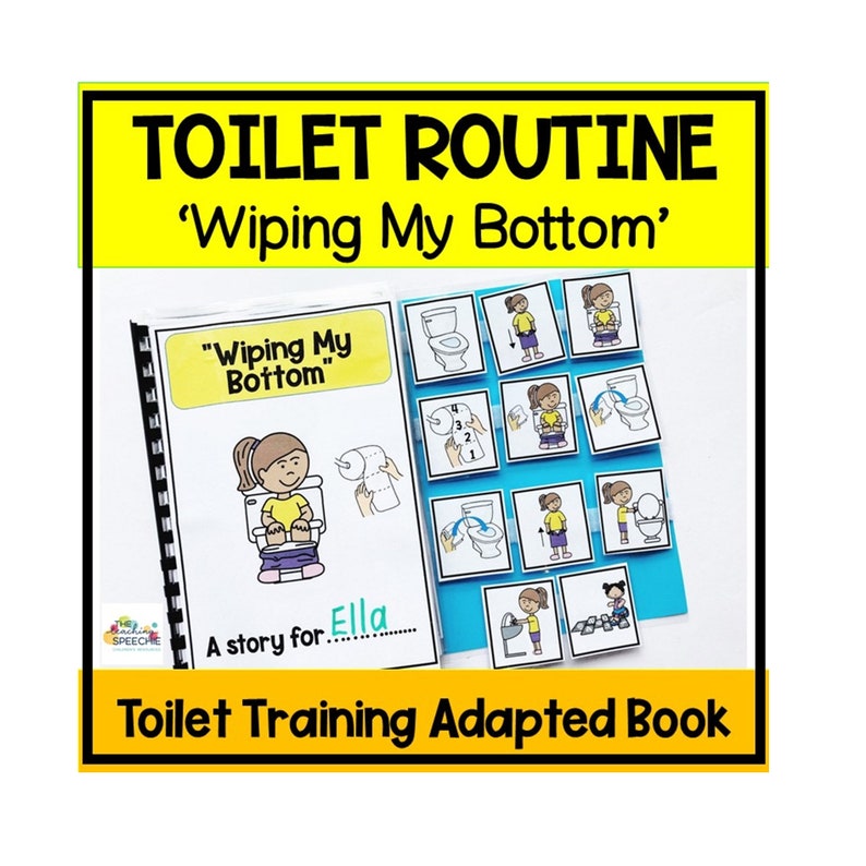 Wiping After Toileting Adapted Book, Toilet Training Resource, Potty