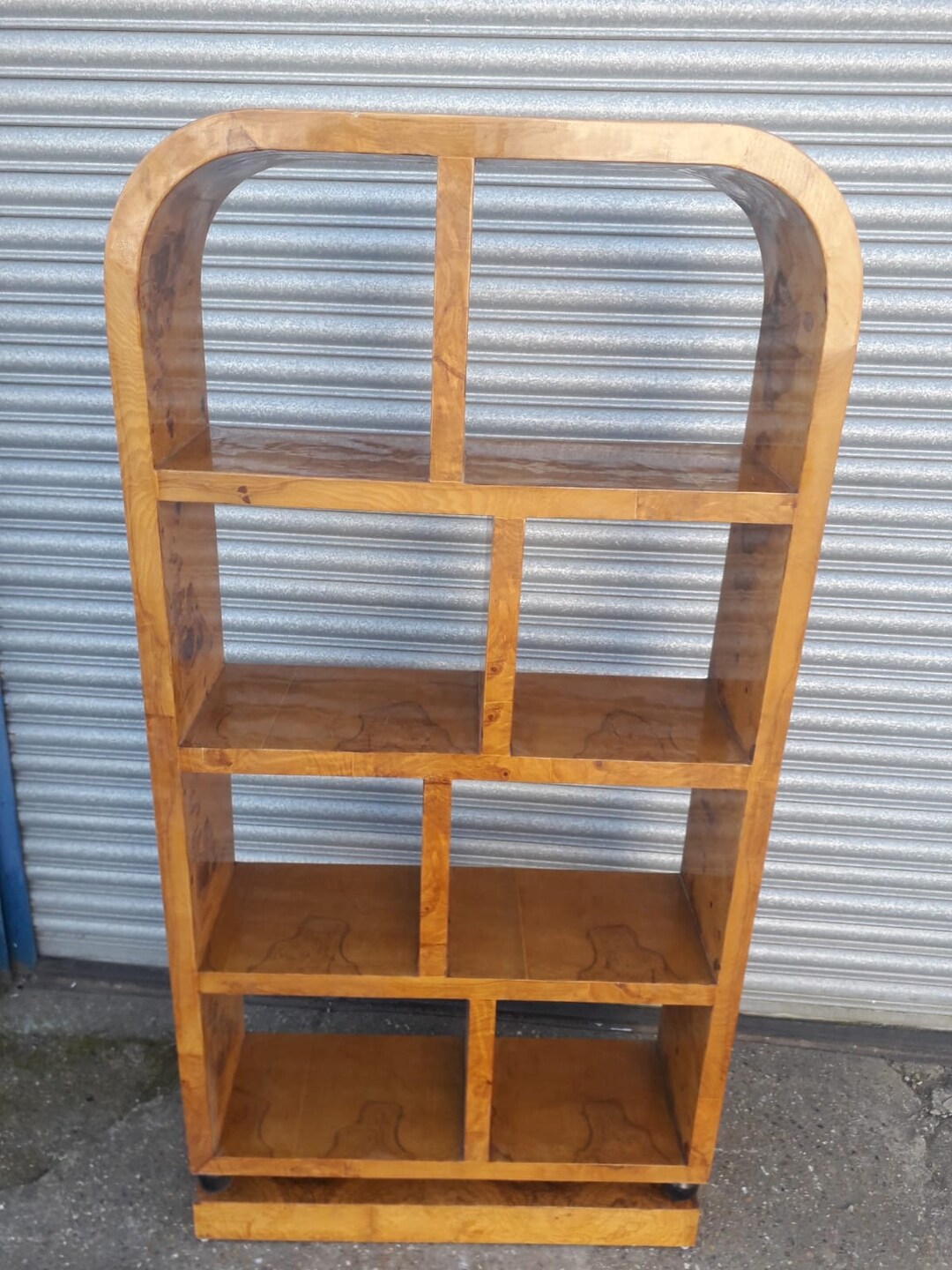 Art Deco Style BOOKCASELIBRARYBOOKSHELF in Walnut Etsy UK