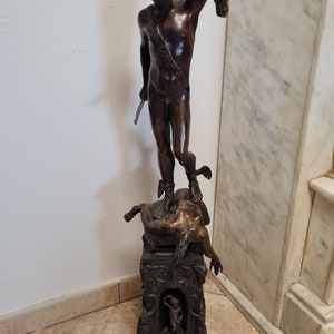 Italian bronze statue-Italian Classical Sculpture- Vintage Bronze Sculptures, Bronze Sculpture, Home Decor Statue,Signed sculpture