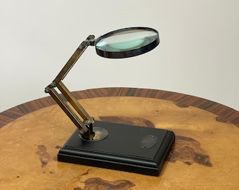 Vintage tabletop magnifying glass