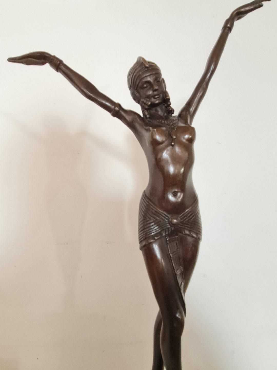 Vintage Art Deco Bronze Sculpture of a Dancer Bronze Statues Etsy