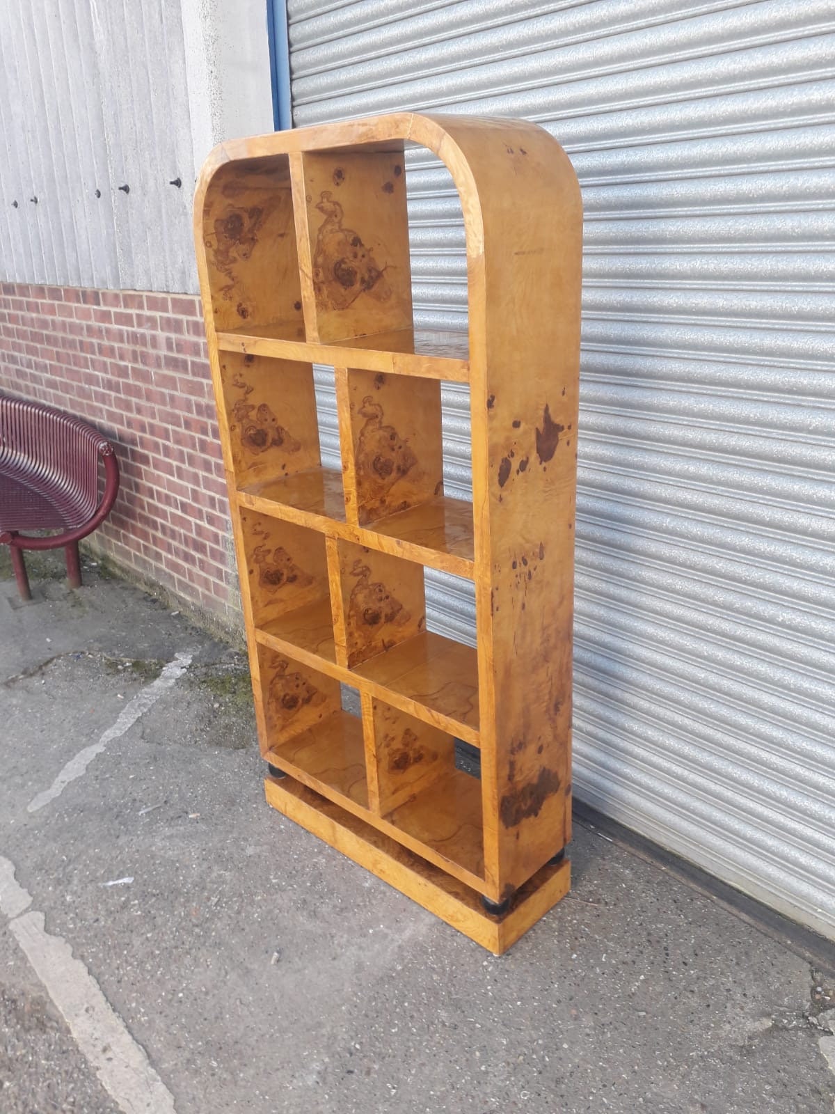 Art Deco Style BOOKCASELIBRARYBOOKSHELF in Walnut Etsy UK