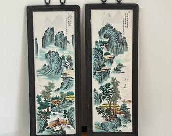 Pair of Vintage Chinese wall panels