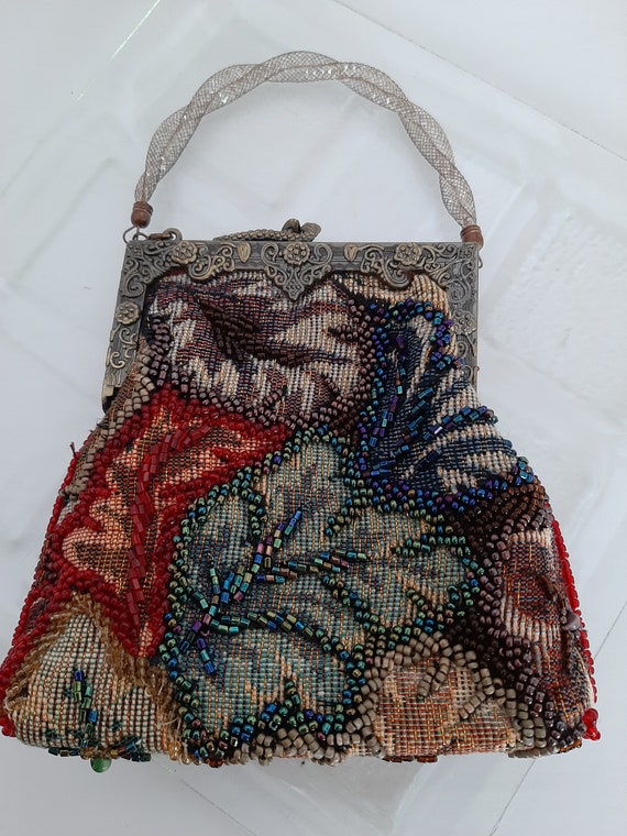 Tapestry Beaded Evening Bag