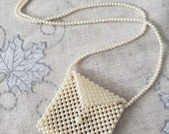 Pearl Beaded  NECKLACE/Purse