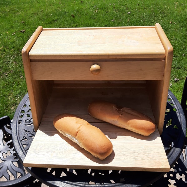 Wooden Bread Box Etsy
