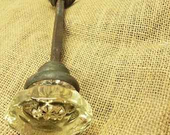 Vintage Crystal Door Handle Set