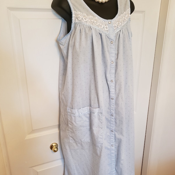 Blue Cotton Nightgown