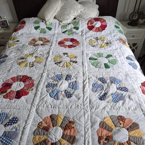 Vintage Baumwollquilt Dresden Teller