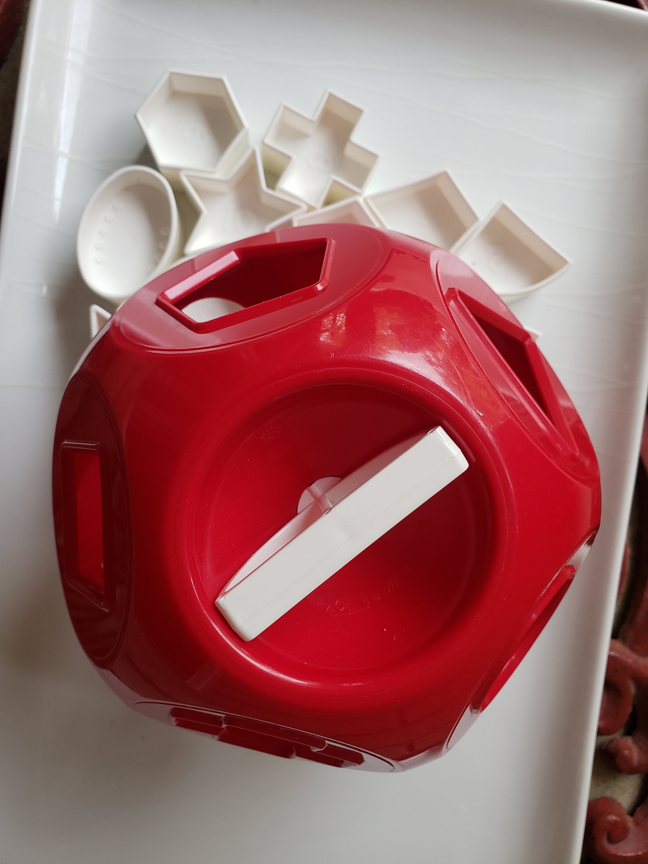 Tupperware Shapeo Toy RED AND WHITE Etsy