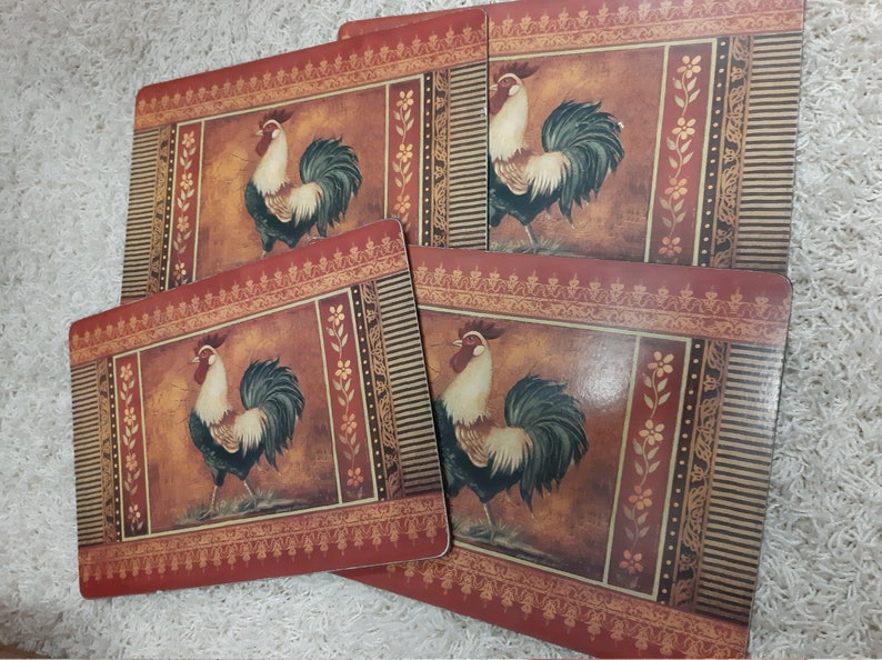Pimpernel Place Mats Rooster Etsy