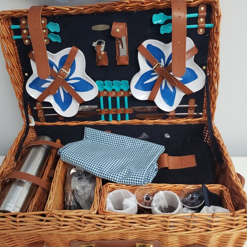 Redmon Wicker Picnic Basket Etsy
