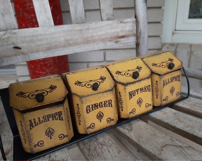 Vintage Metal Spice Rack Etsy