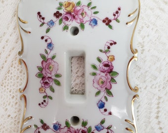 Light Switch Cover Ceramic Floral