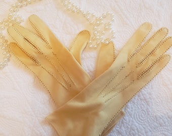 Ladies Formal Yellow  Gloves