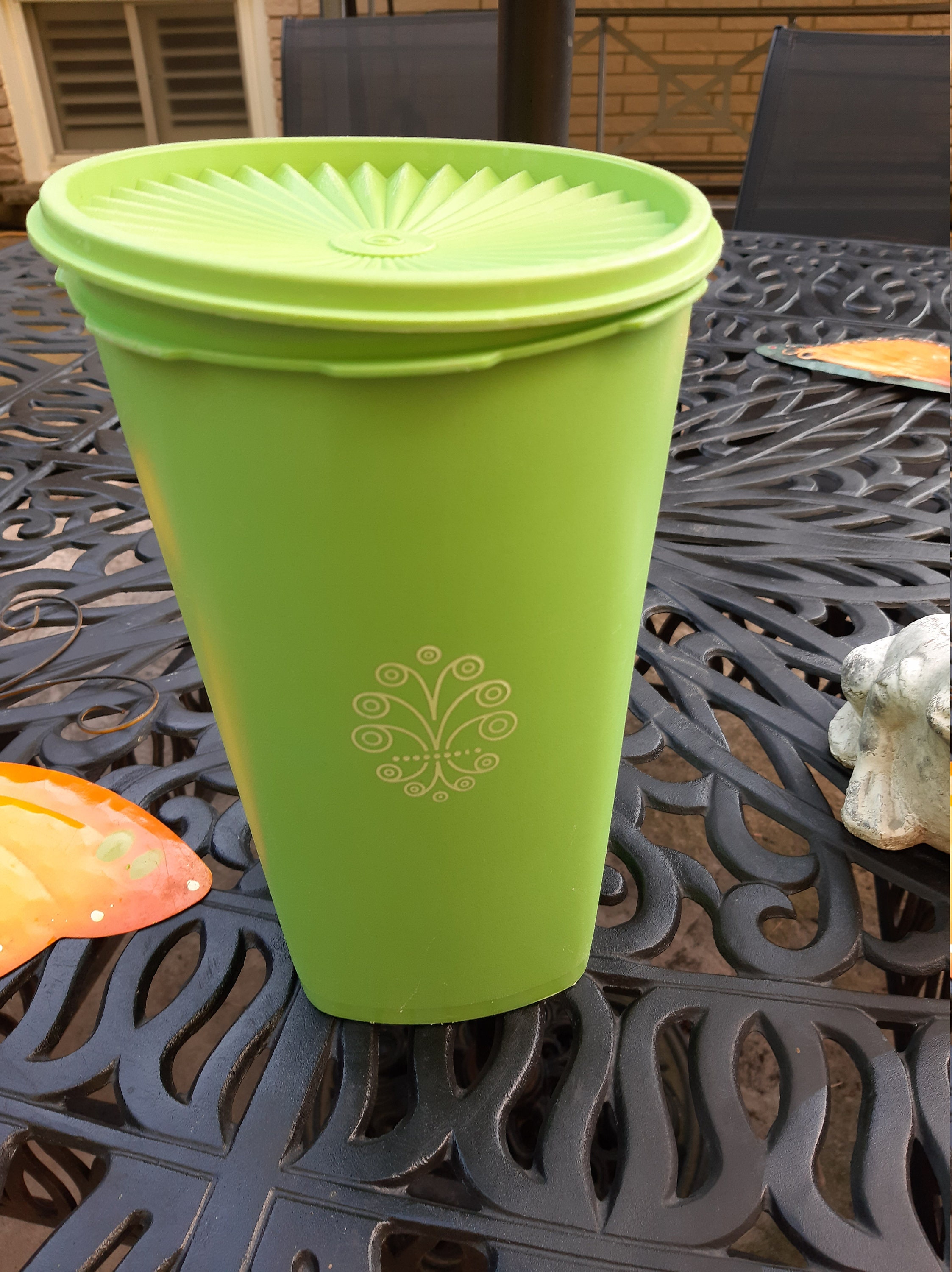 Tupperware TWO Lime Green Canisters Etsy