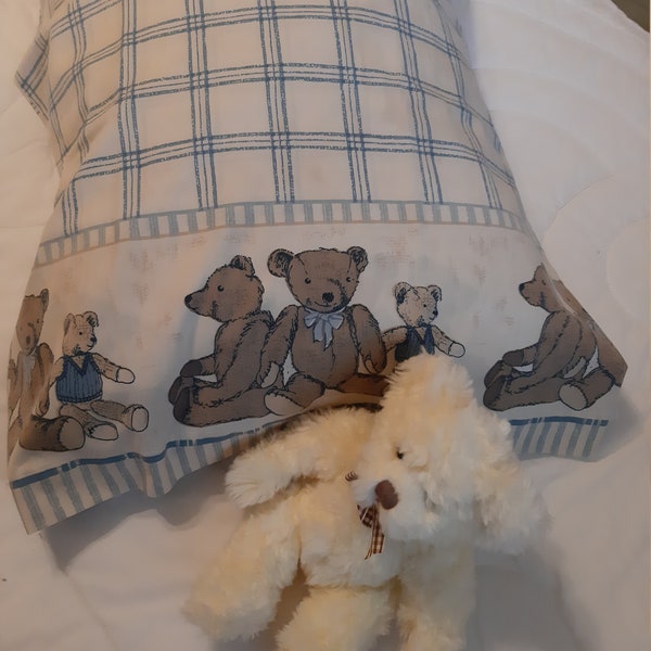 Linen Teddy Bear Pillow Etsy