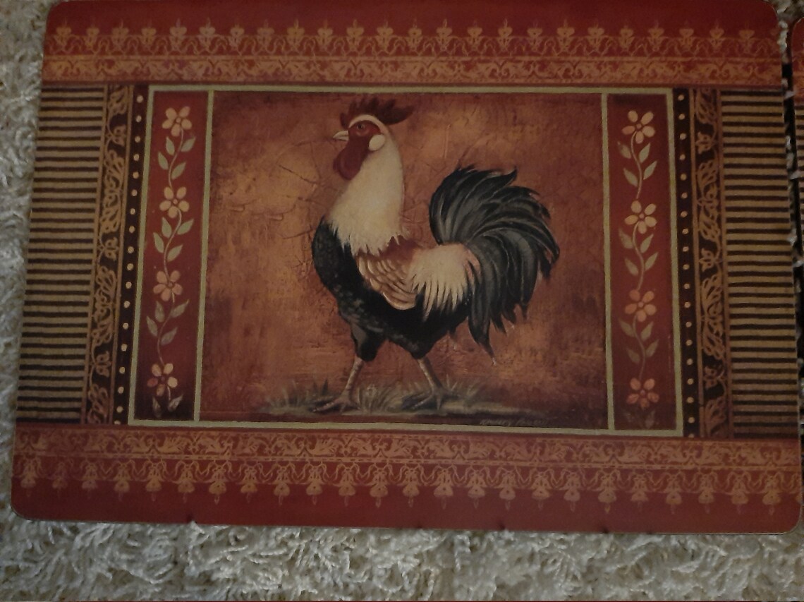 Pimpernel Place Mats Rooster Etsy