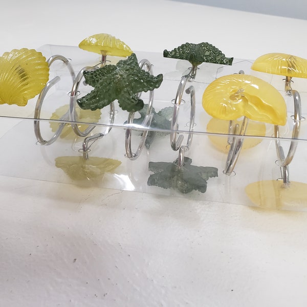 Shower Curtain Hooks....Sea Shells and Star Fish