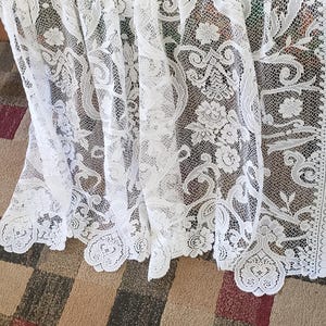 Crème KANTEN Gordijnvolant