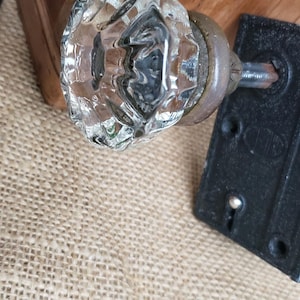 Antique  Crystal Glass Door Handle Set and Mortice