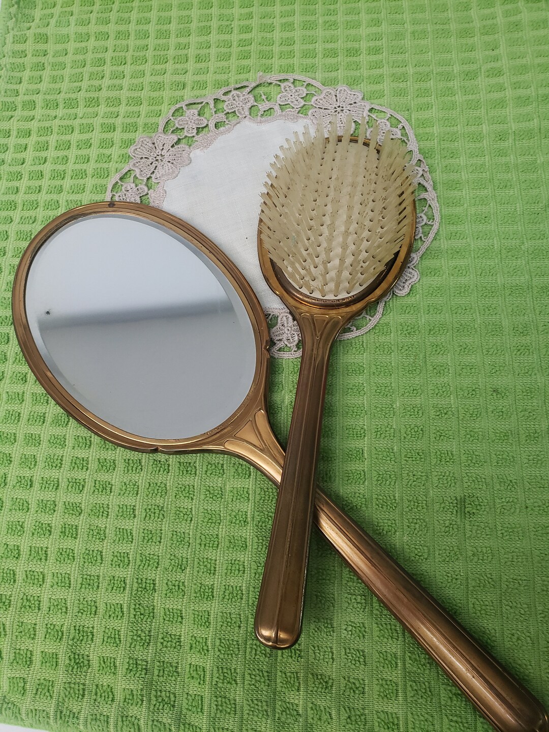 Mirror and Brush Set Etsy